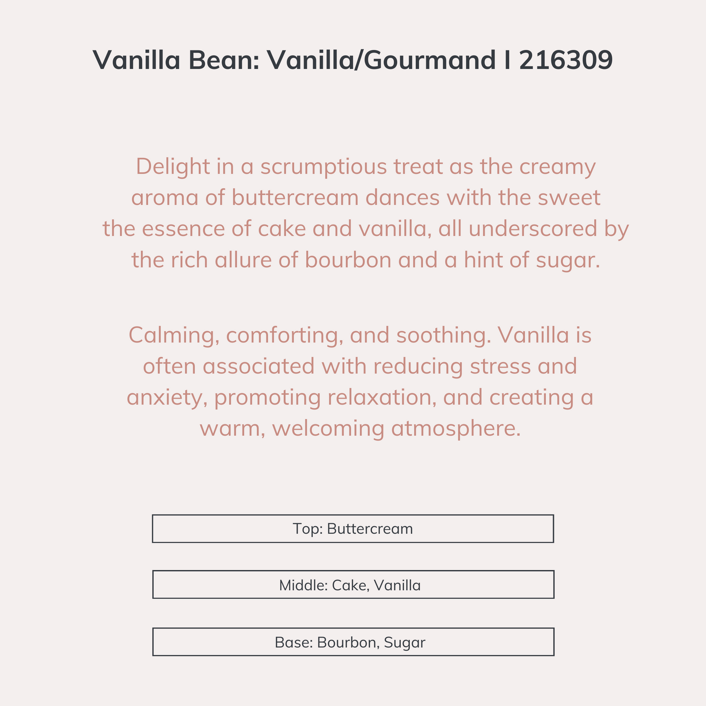 Vanilla Bean: Vanilla/Gourmand